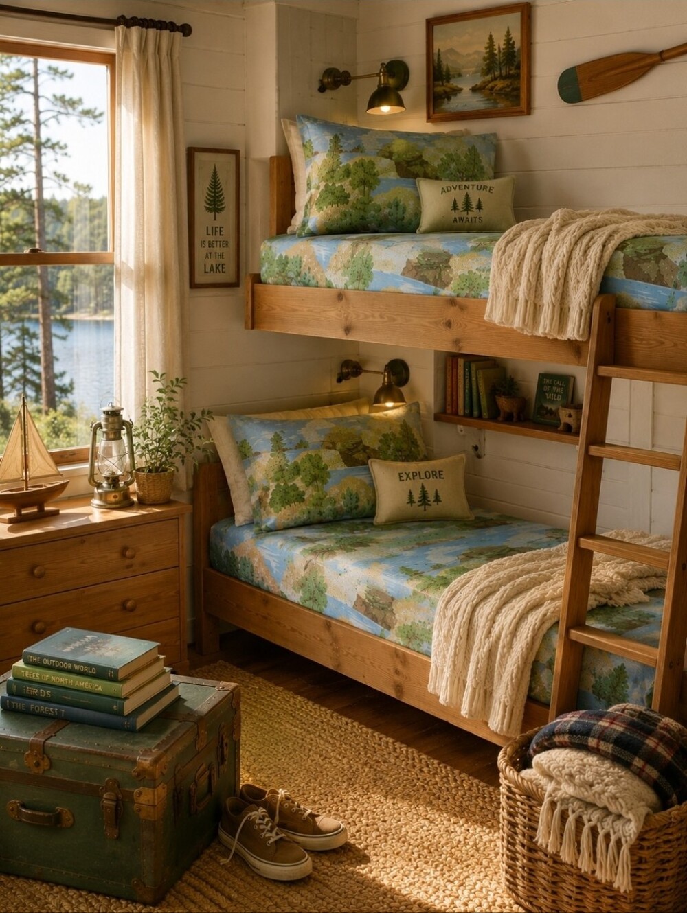 VTG Marlborough Island Streams Scenic Bedding 2 Fitted Sheets 2 Pillowcases